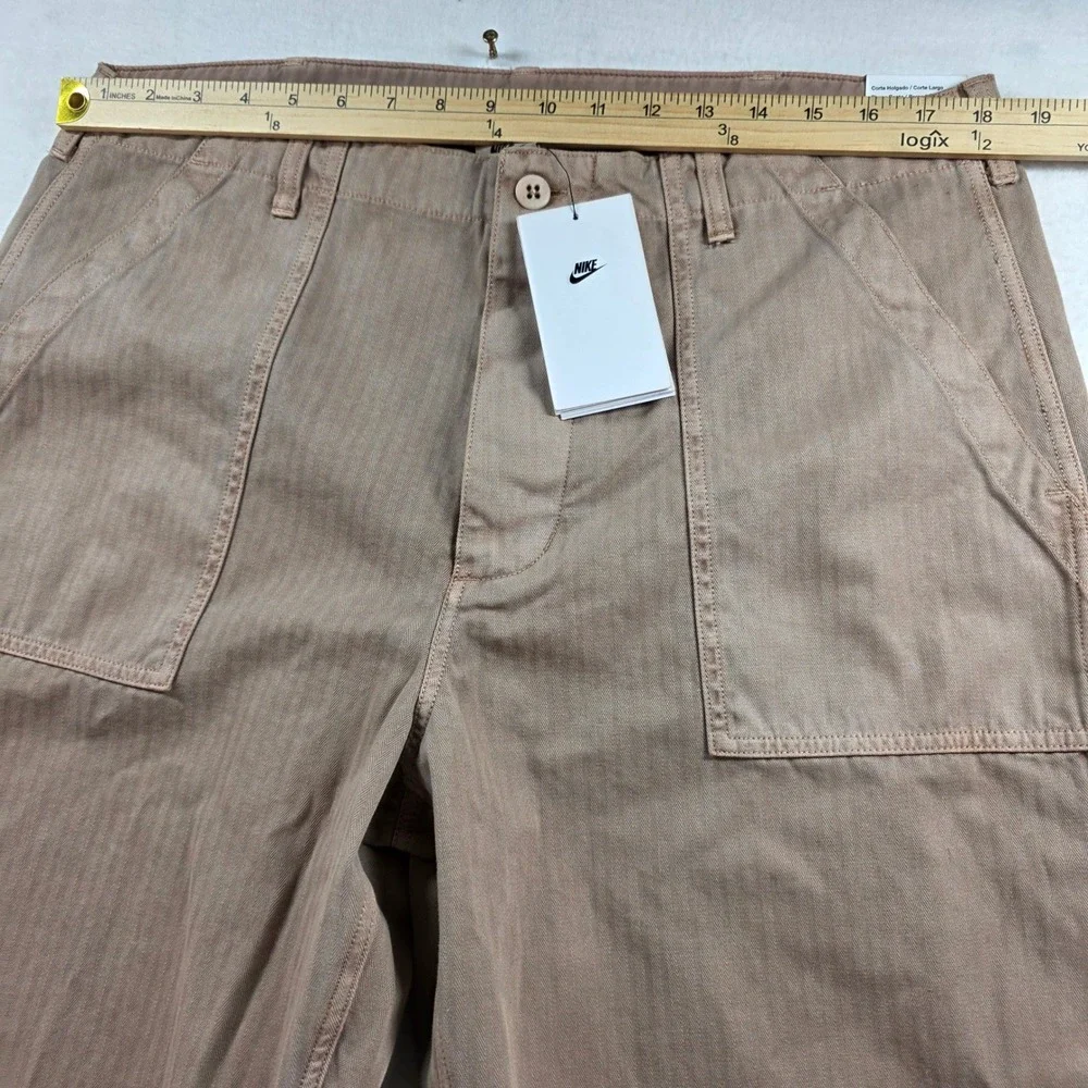 Nike Life Mens Herringbone Carpenter Pants Oxen Brown HJ0645-227 Size 36 NWT‎
